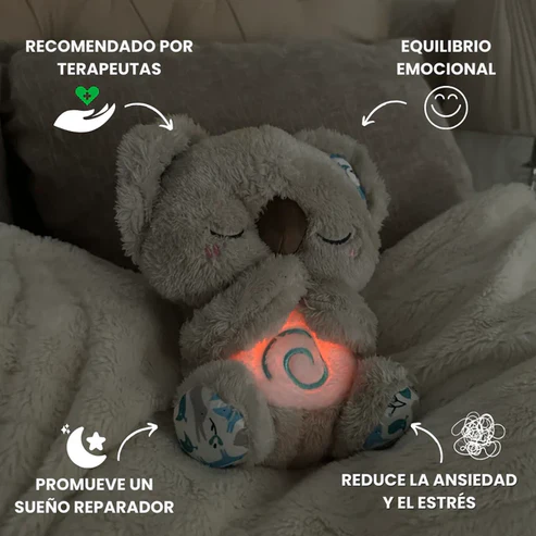 PELUCHE KOALA DORMILON PLOMO